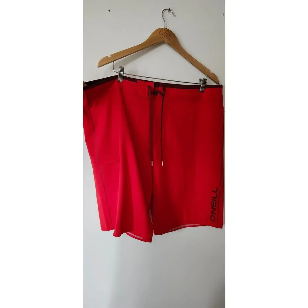 O'Neill Hyperfreak Boardshorts Lifeguard Red Men's Size 40 11